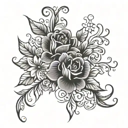 Vine Floral Half Arm Sleeve