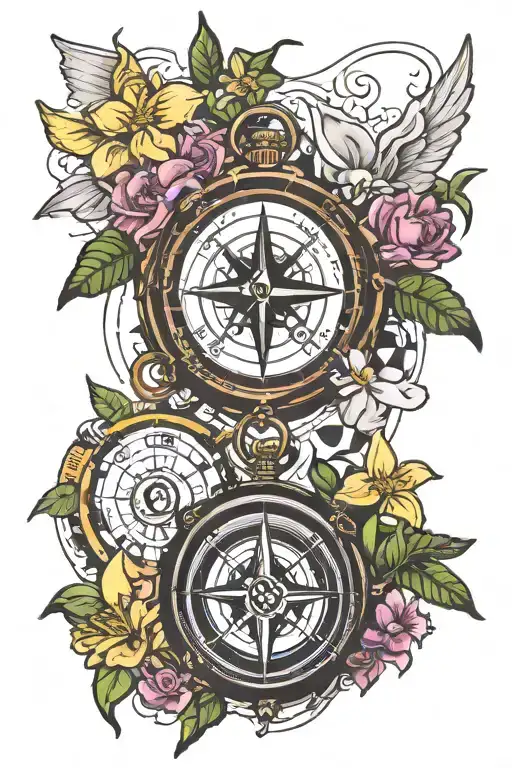 Compass And Orchid And Map And Soccer Ball And Angel And Real Madrid And Jamaica Flag