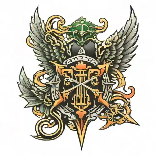 40K Dark Angels Sigil Art