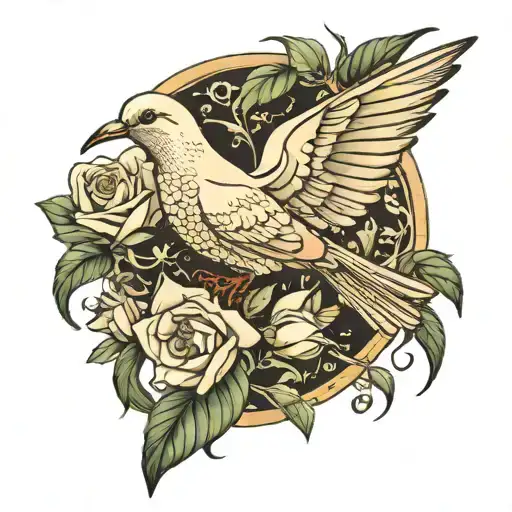 Dove And Prarying Mantis