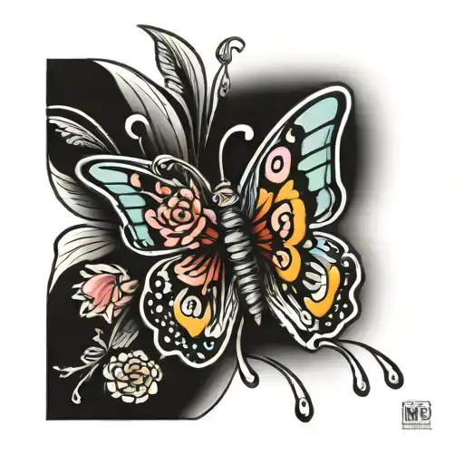 Butterfly With Hidden Camero Symbol