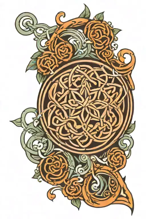Celtic Grandmother Symbol Incorporating Elements