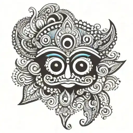 Jagannath With Beautiful Eyes Looking