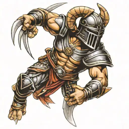 Gladiator Fighting Animal