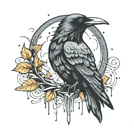 Raven Thunder Rain Dark Moon