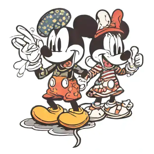 Mickey Mouse Mom And Son