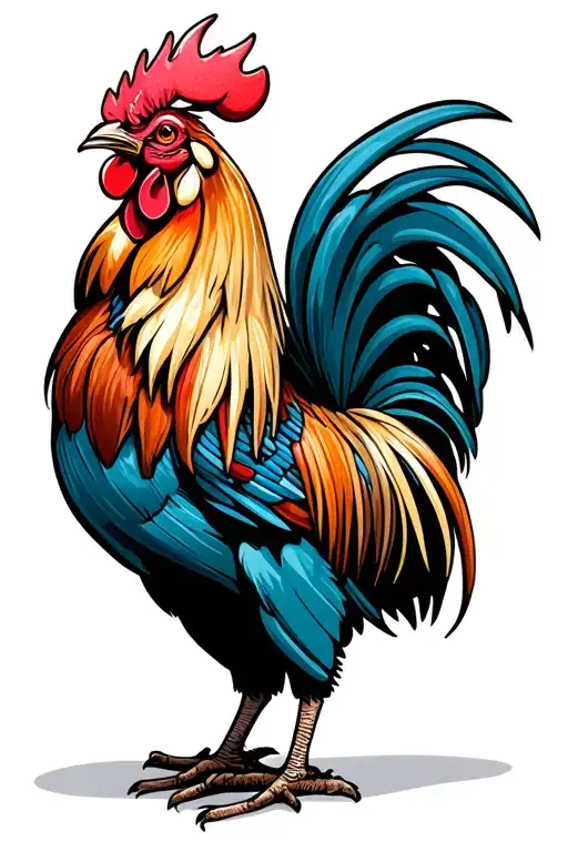 Rooster Standing Proudly