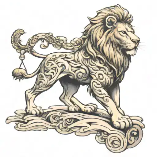 Lion On His Way Too Heaven Gates