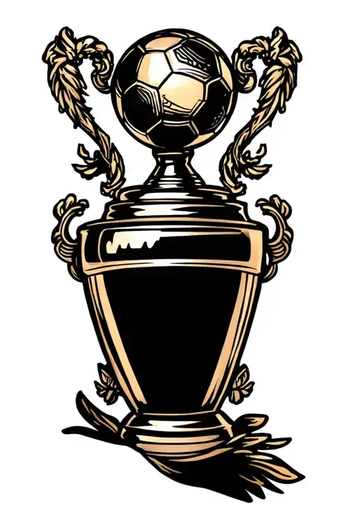 Liverpool League Football Trophy Tattoo Design