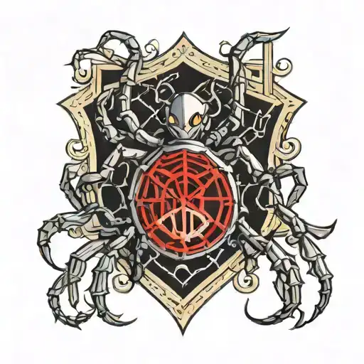 Spade With A And Roman Numeral 3 Turning Into A Spider