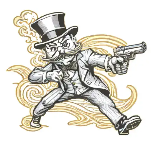 Original Monopoly Guy Pointing A Gun Straight At You