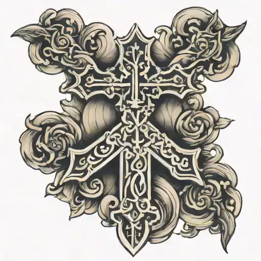 Finger Tattoo Related To Bible Verse With Cross