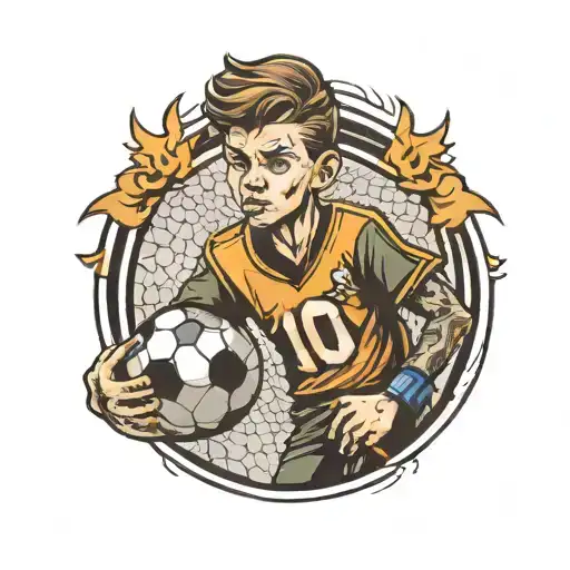 Football Kid Looking