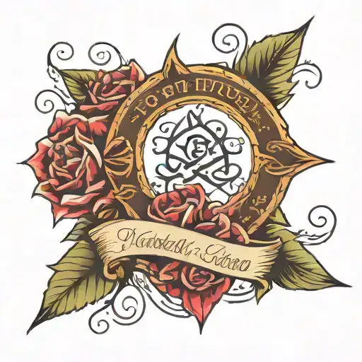 Petit Lettering Tattoo With Bloodline