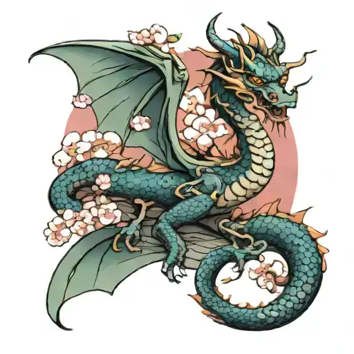 Dragon Over Sakura