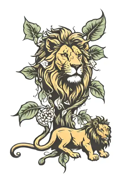 Lion And Money Tree Growing