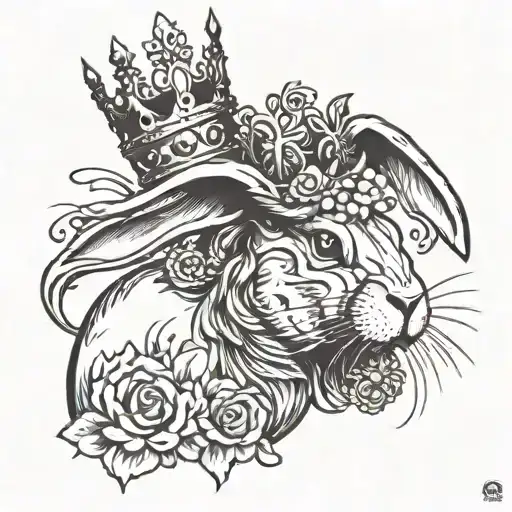 Rabbit King With Crown