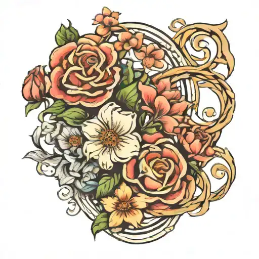 Birth Flowers Intertwined