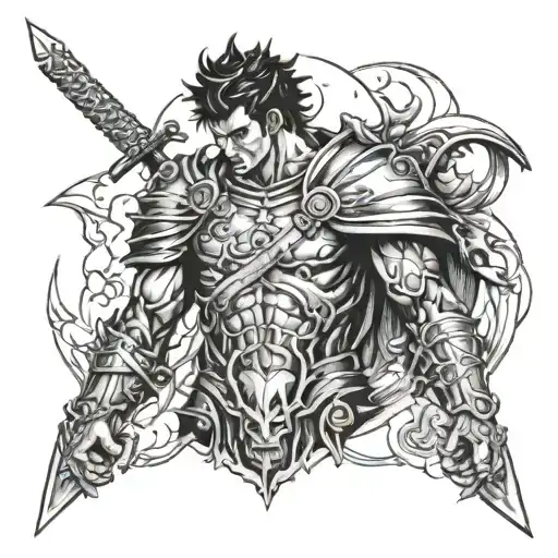 Black Back Tattoo Berserk Theme
