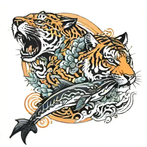 Dolphin And Tiger