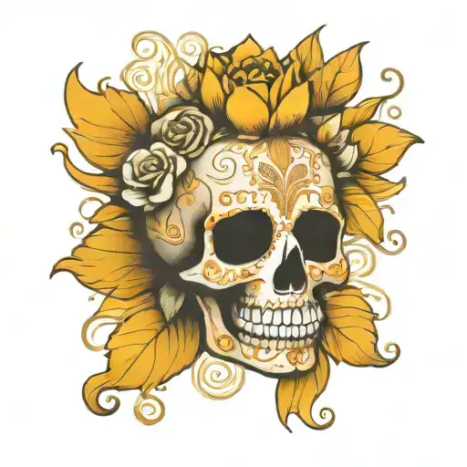 Sugar Skull Boho Medallion Lotus