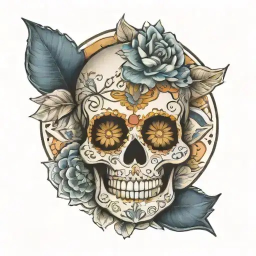 Sugar Skull With Mandala