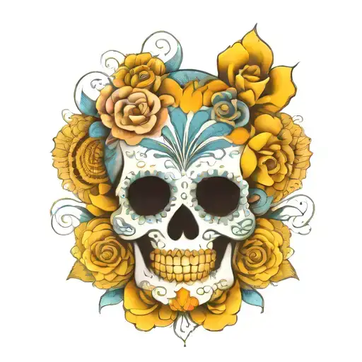 Sugar Skull With Mandala