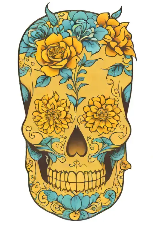 Sugar Skull With Mandala