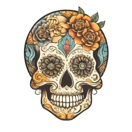 Sugar Skull With Mandala