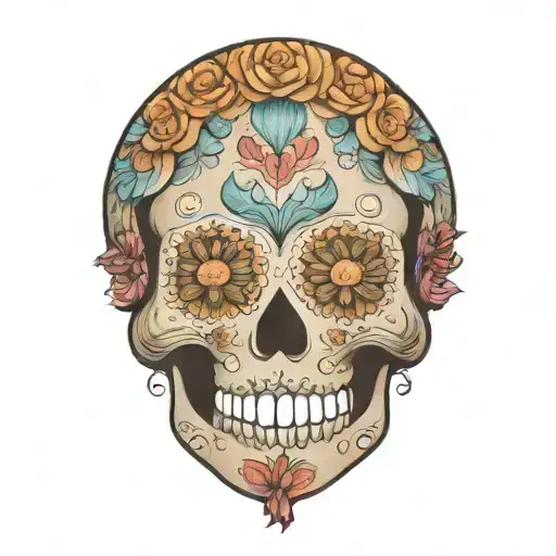 Sugar Skull With Mandala