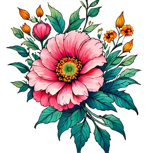 February And September Birth Flower Intertwined