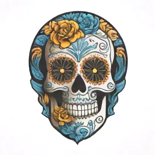 Sugar Skull With Mandala