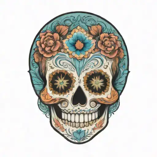 Sugar Skull With Mandala
