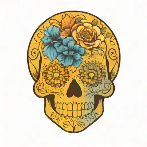 Sugar Skull With Mandala