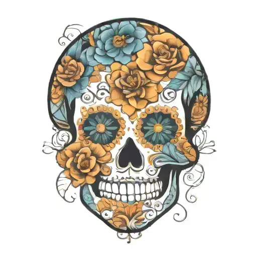 Sugar Skull With Mandala