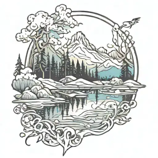 Mountain Lake Reflection