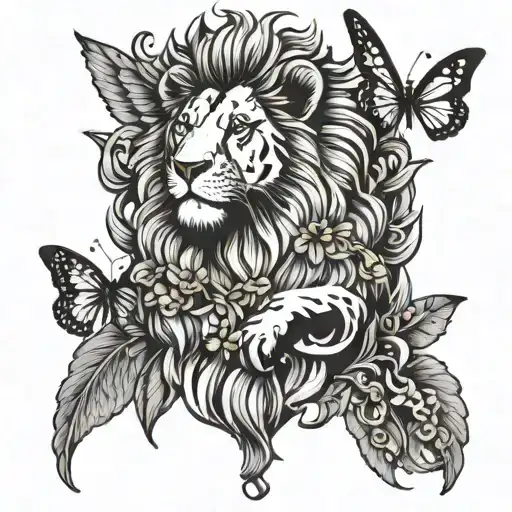Lion With Butterfly Wings