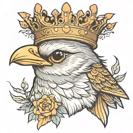 Bird Wearing A Crown