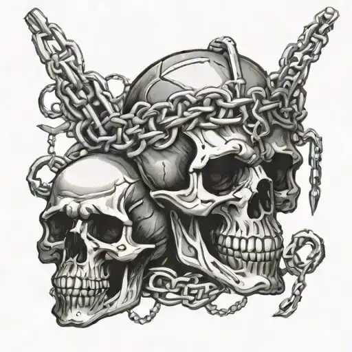 Skull And Chains Gothic
