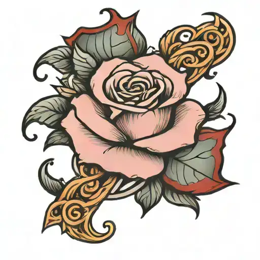 Initial Y With A Rose