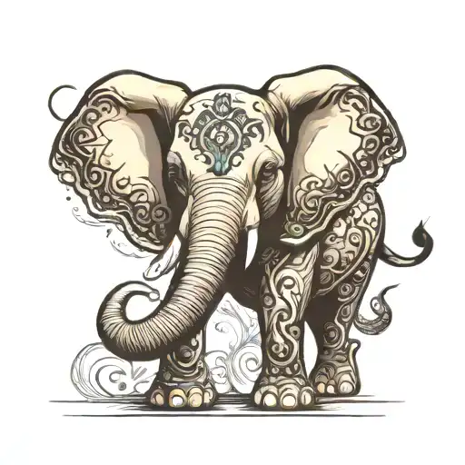 Elephant That Looks Very Strong And Beautiful