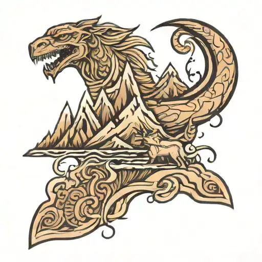 Amaani As A Mountain Outline