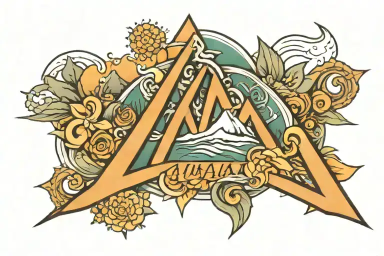 The Word 'Amaani ' With The A's As Mountain Peaks