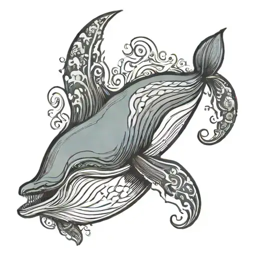 Tail Of Humback Whale As It Enters The Ocean