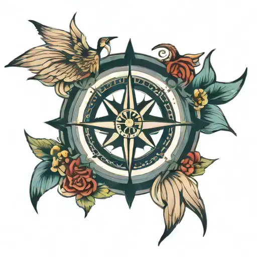Compass Rose Intertwined Wing