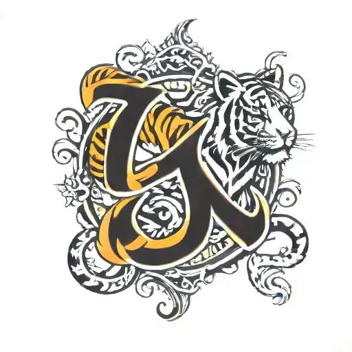 Tiger Paw And Tn Symbol Logo And 2 Monkeys