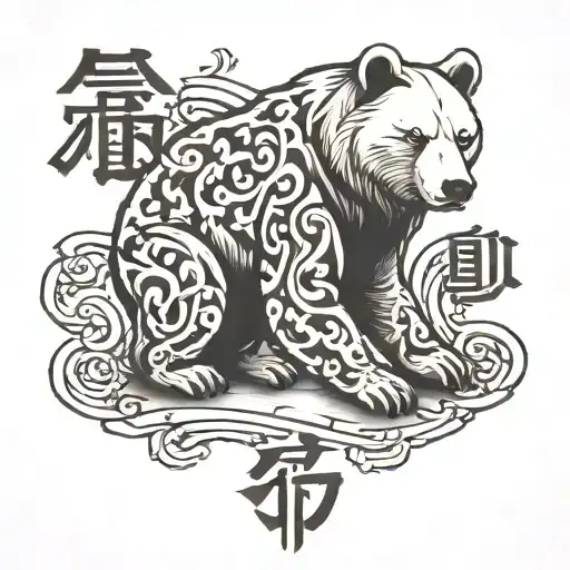 Kanji With Bear Hear