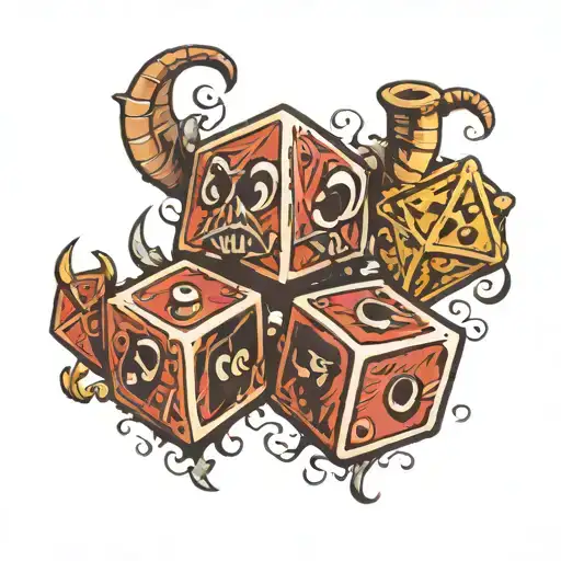 1920S Cartoon Style Devils Roll The Dice