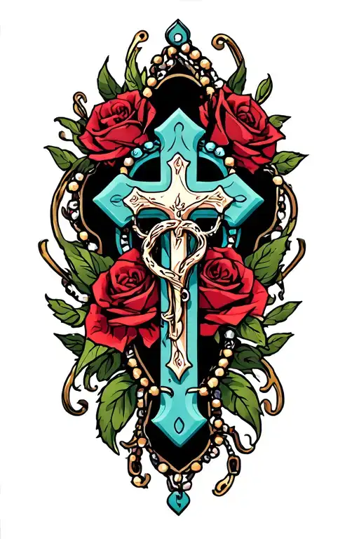 Rosary And Cross