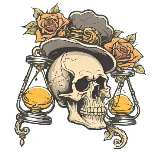 Skull And Hourglass